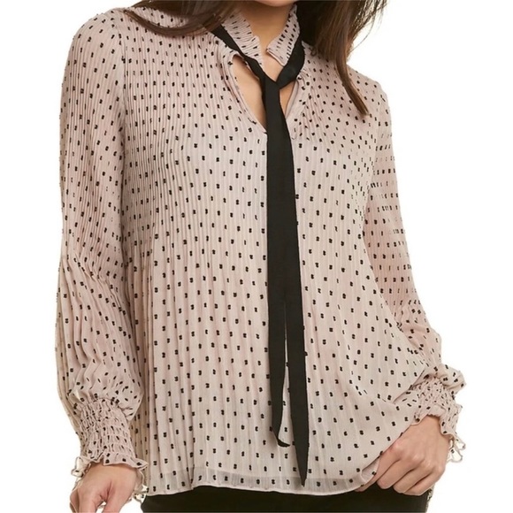 Max Studio Blush Pink Polka Dot Blouse
Ribbon Necktie Size Extra Small - Picture 1 of 7